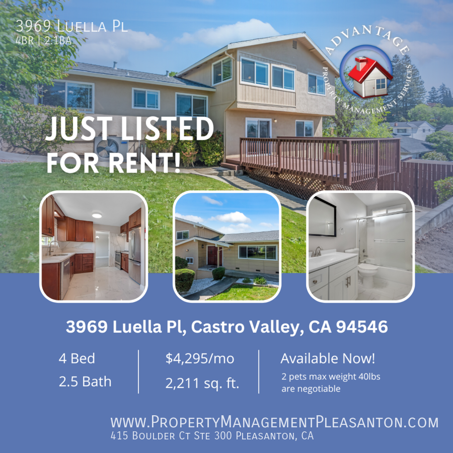 Lovely 4 Bed / 2.5 Bath 2,211 sq ft home in Castro Valley property image