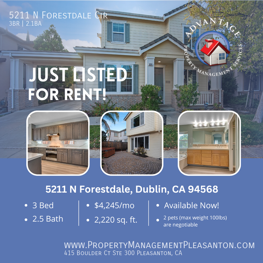 3 bed/2.5 bath 2,220 sq ft Home in Desirable Dublin Ranch Neighborhood property image