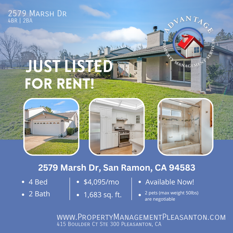 Unique 4 Bed, 2 Bath, 1,683 sq. ft. Townhome off Bollinger Canyon Rd property image