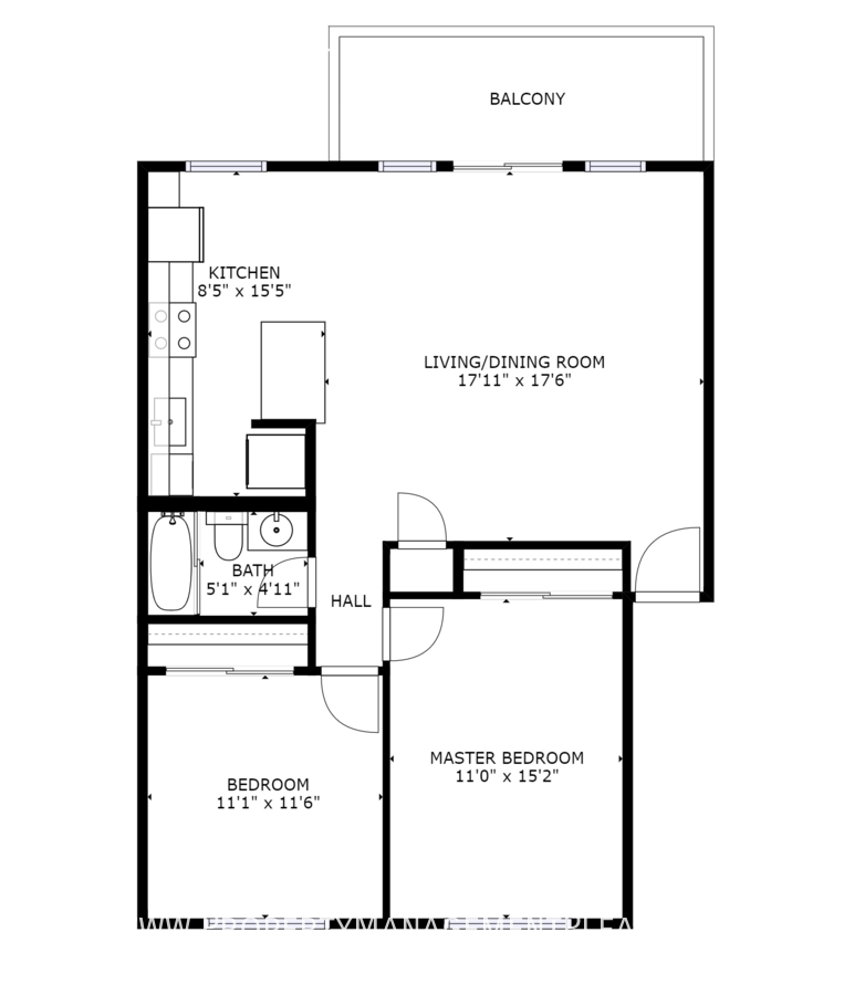 2 Bed / 1 bath, 925 sq ft off East Ave property image