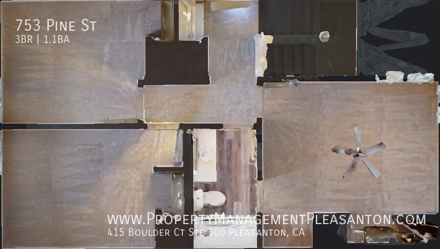 3 bedroom, 1.5 bathroom townhouse property image