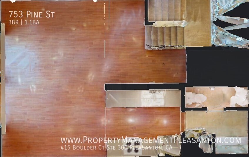 3 bedroom, 1.5 bathroom townhouse property image