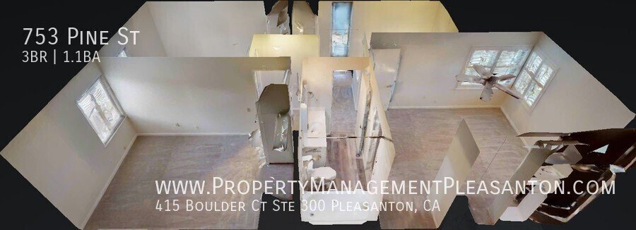 3 bedroom, 1.5 bathroom townhouse property image