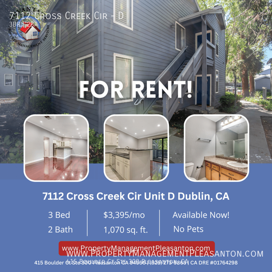 Top Floor 3 bed / 2 bath, 1,070 sq ft condo near Iron Horse Trail property image