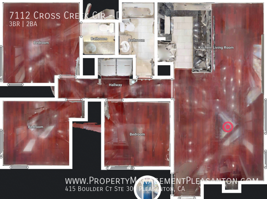 Top Floor 3 bed / 2 bath, 1,070 sq ft condo near Iron Horse Trail property image