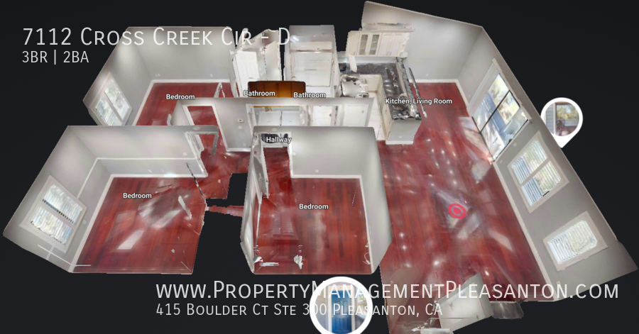 Top Floor 3 bed / 2 bath, 1,070 sq ft condo near Iron Horse Trail property image