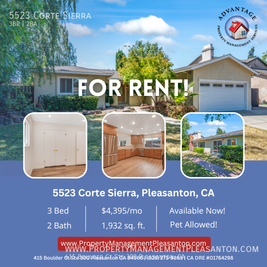 Nice 3 Bed, 2 Bath, 1,932 sq ft house located near downtown Pleasanton property image